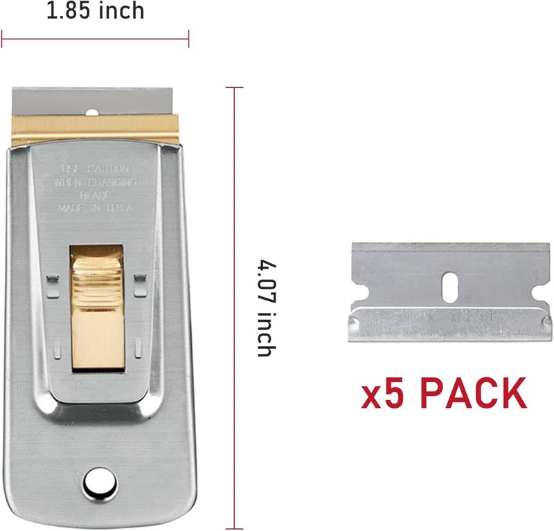CANOPUS Razor Blade Scraper Tool, Razor Blade Holder, Window Scraper with Razor Blades, Scraper for Glass, Oven, and Cooktop, Sticker Remover Tool, Windshield Scraper - Image 5